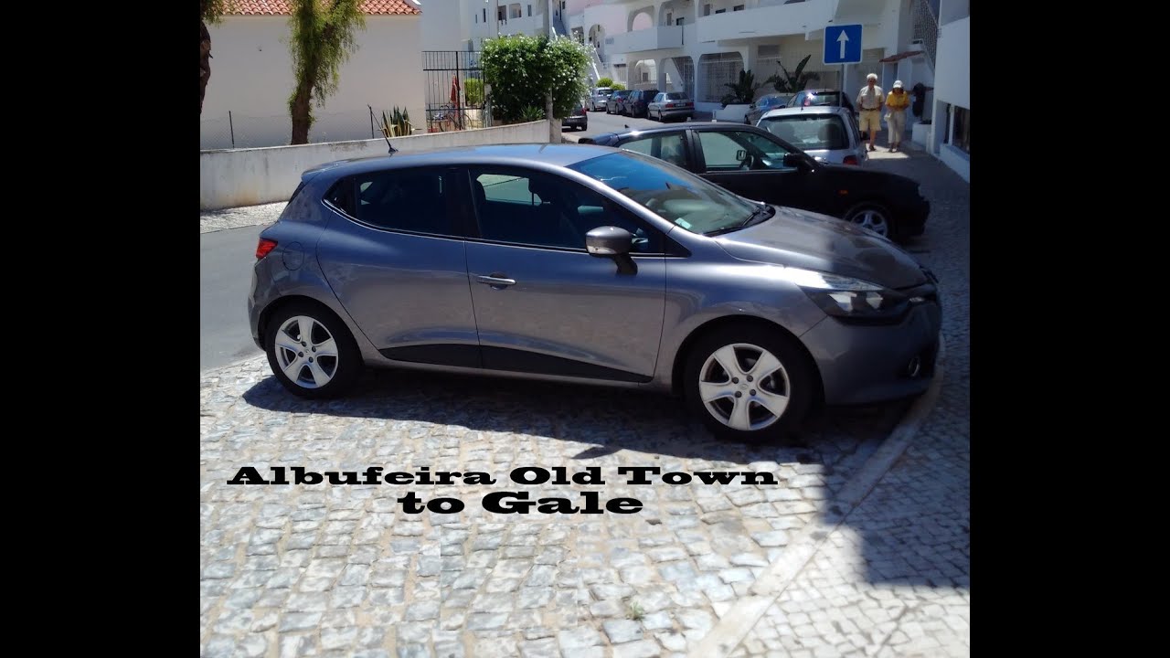 Drive from Albufeira Old Town to Gale. Algarve, Portugal. HD