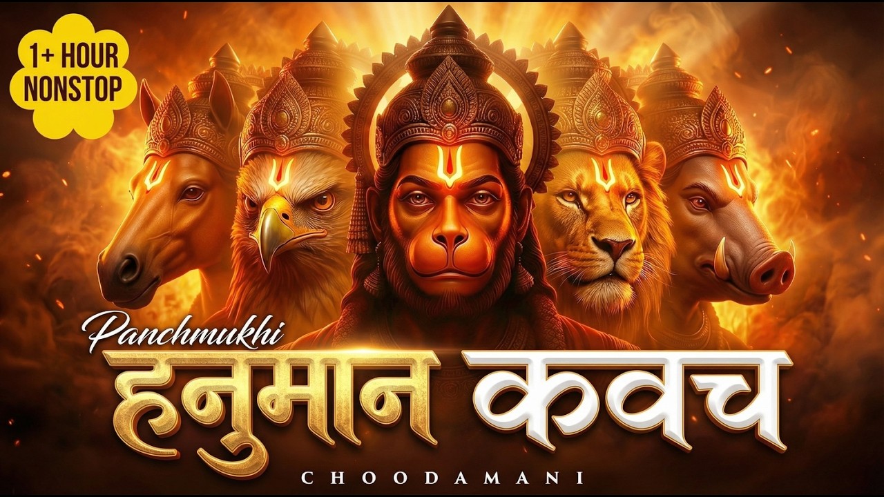 1 Hour Nonstop Panchmukhi Hanuman Kavach | पंचमुखी हनुमान कवच | Powerful Protection Mantra | Hanuman
