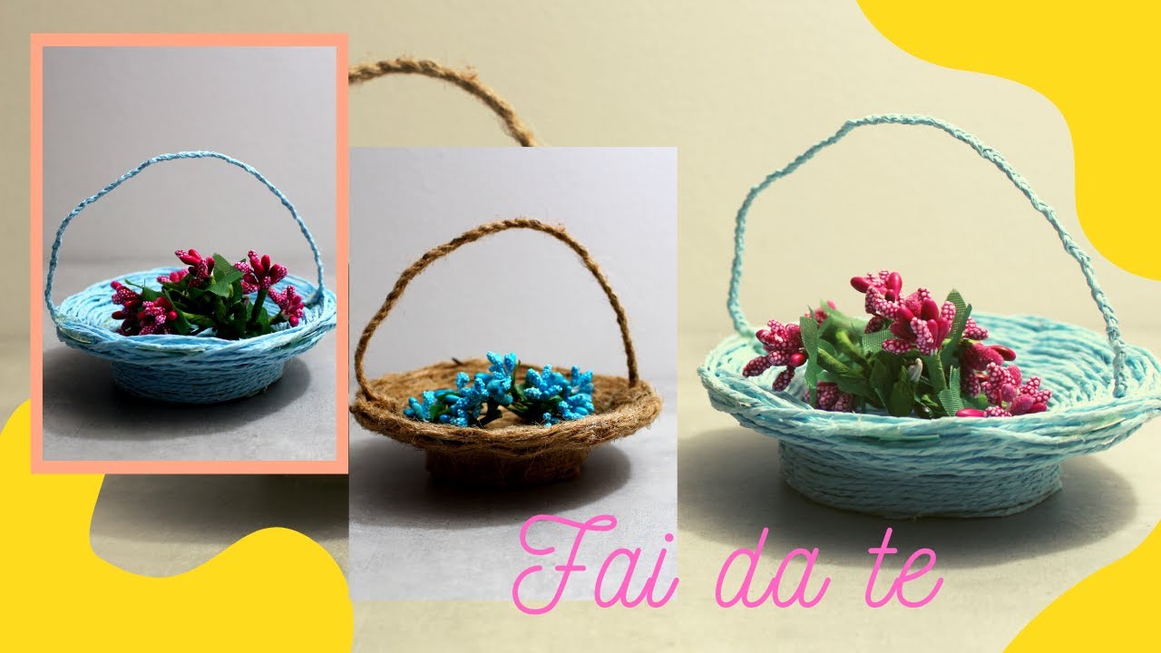 Una bellissima idea regalo per la festa della mamma: cestino fatto a mano, senza cucire.