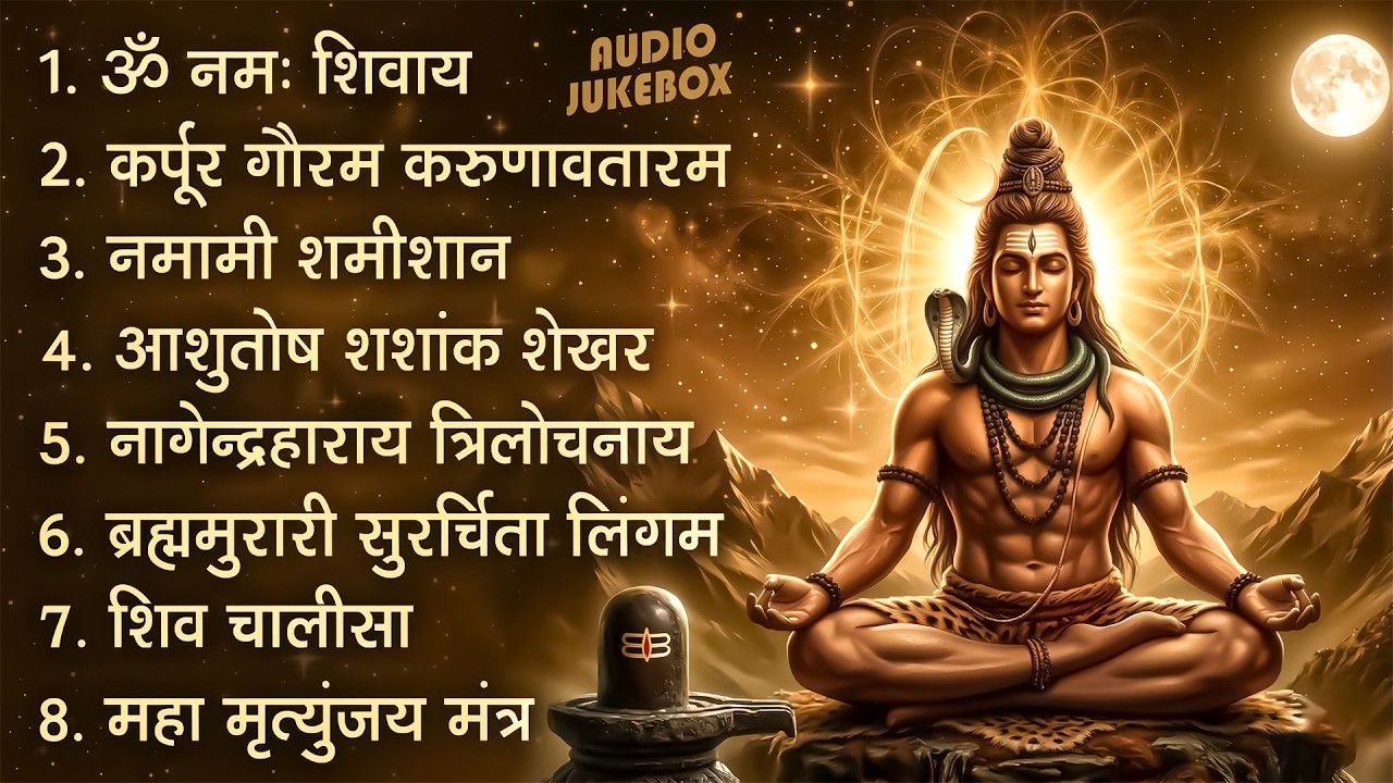 भक्ति भजन - आशुतोष शशाँक शेखर, कर्पूर गौरम करुणावतारं, ॐ नमः शिवाय,  शिव अमृतवाणी व शिव आरती