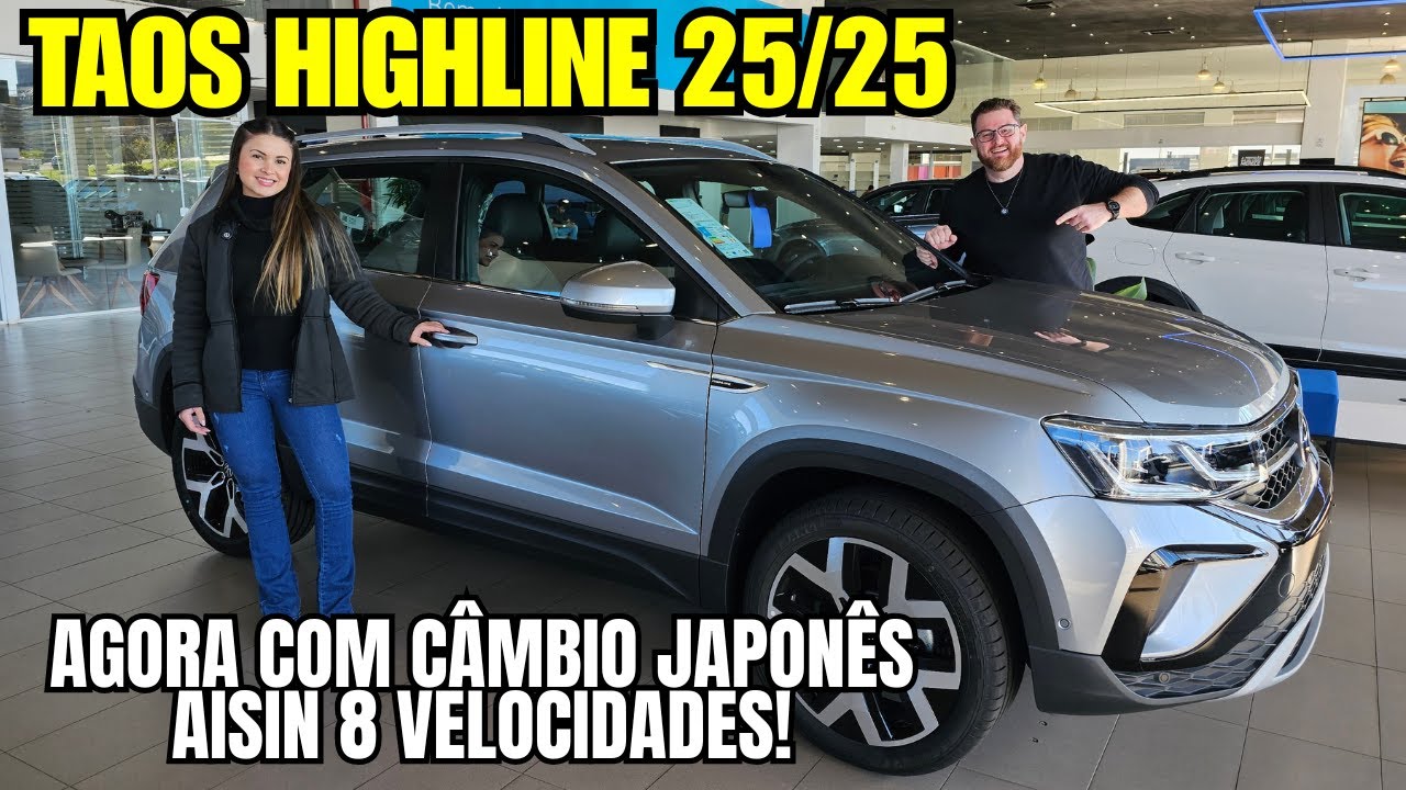 Novo VW Taos 2025 Highline — Mudou o câmbio, ficou melhor? (Câmbio Japonês Aisin)
