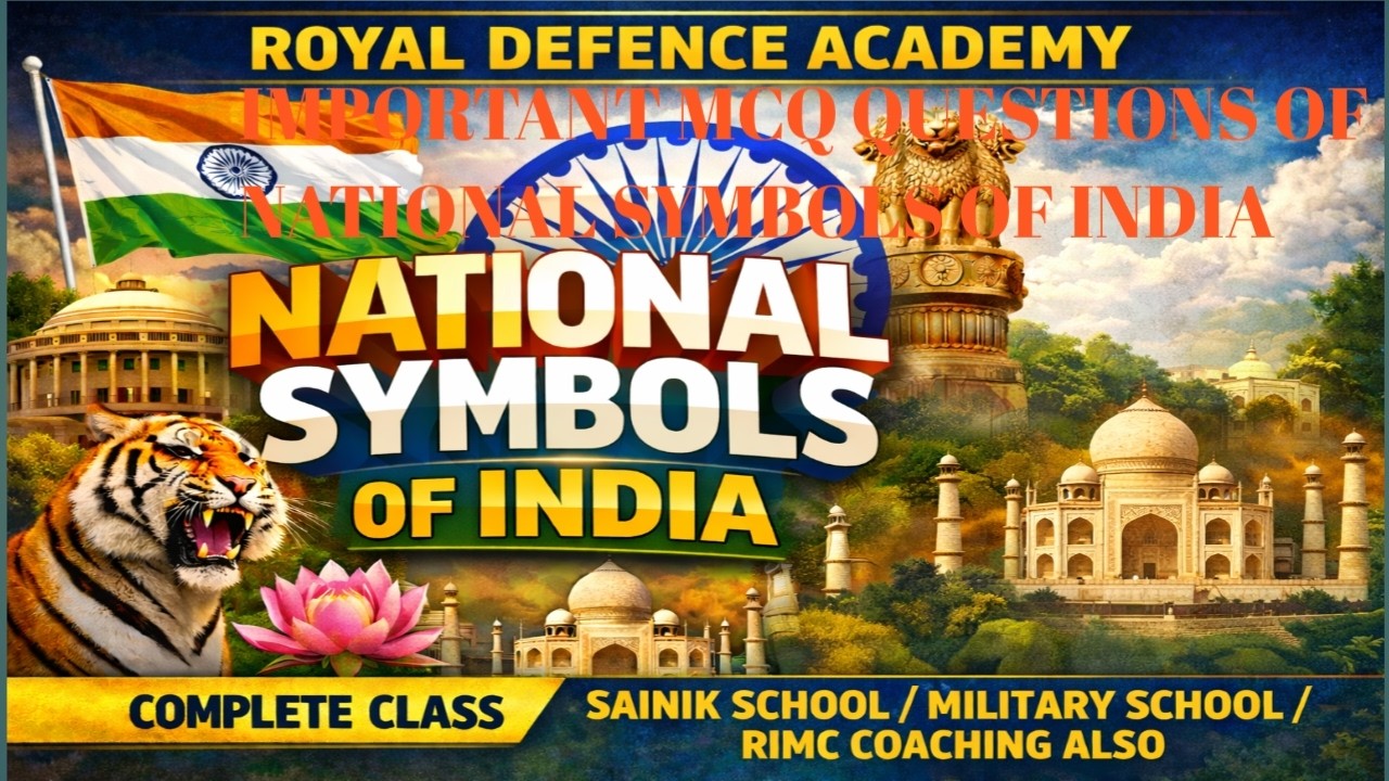IMPORTANT MCQ OF NATIONAL SYMBOL OF INDIA  | RMS | AISSEE | RIMC | All Competition Exam | #aissee