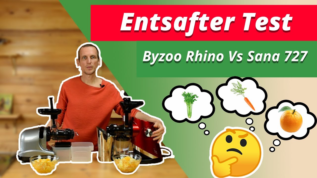 Entsafter Test - Byzoo Rhino Slow Juicer vs. Sana Supreme 727 Slow Juicer - Saftpresse