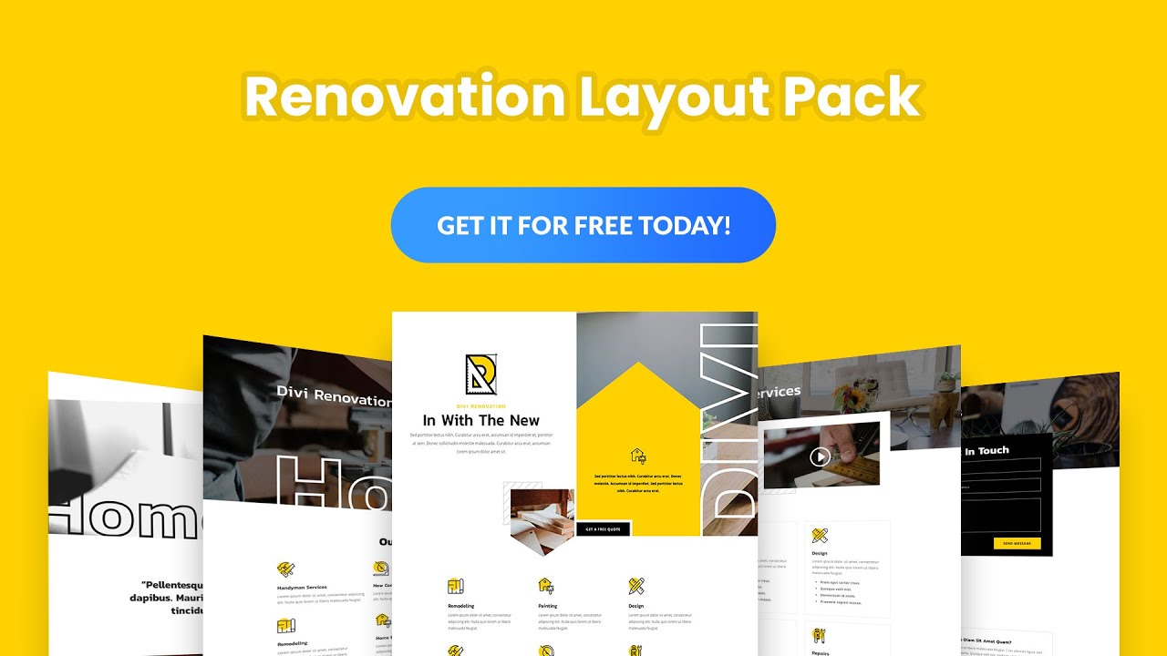 Get a FREE Renovation Layout Pack for Divi