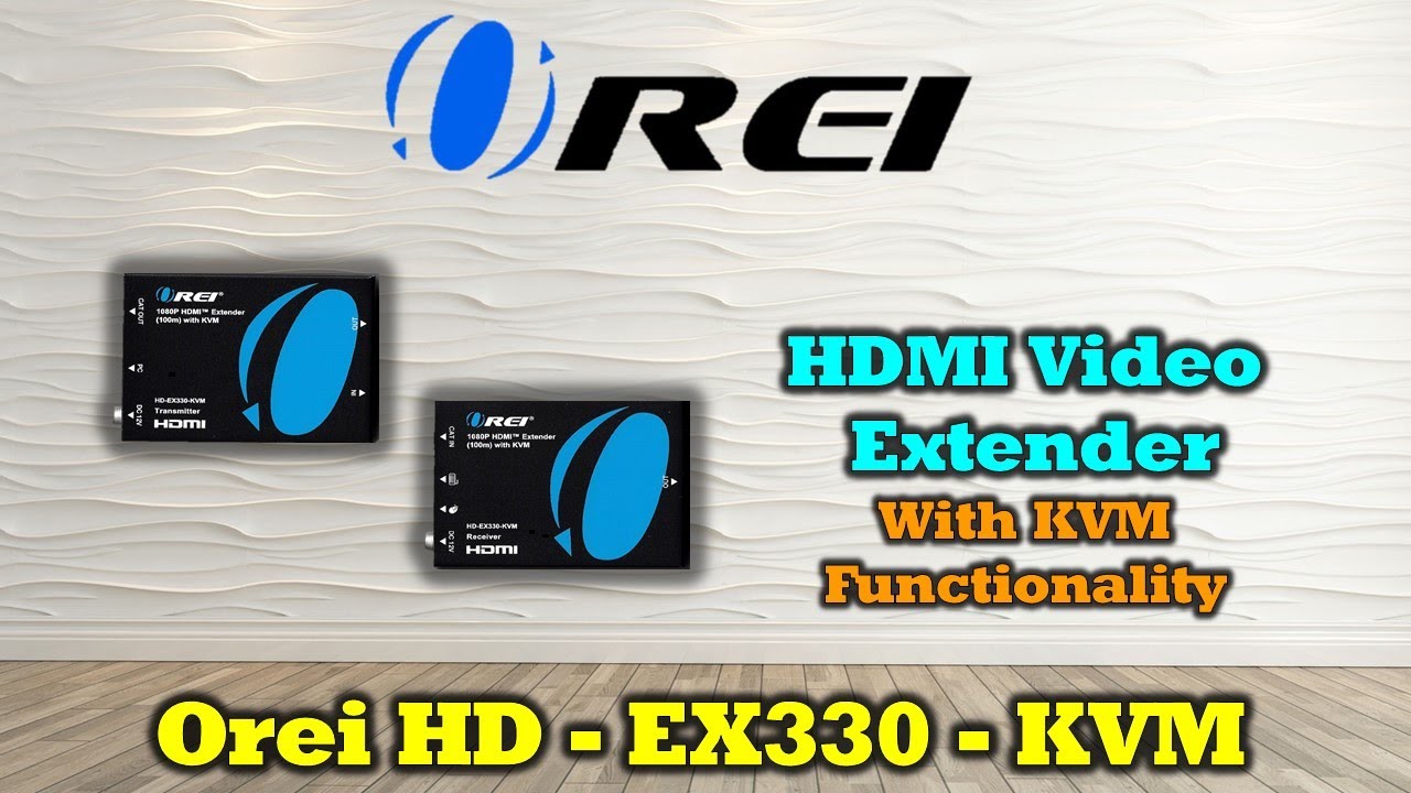 KVM HDMI Over Ethernet Extender Balun Over CAT6/7 Cable 1080p Upto 330 Feet