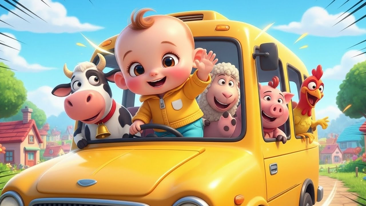 The wheels on the bus KIDS Nursery Rhymes + MORE Kids Songs Cartoon / Sing Along / Nick