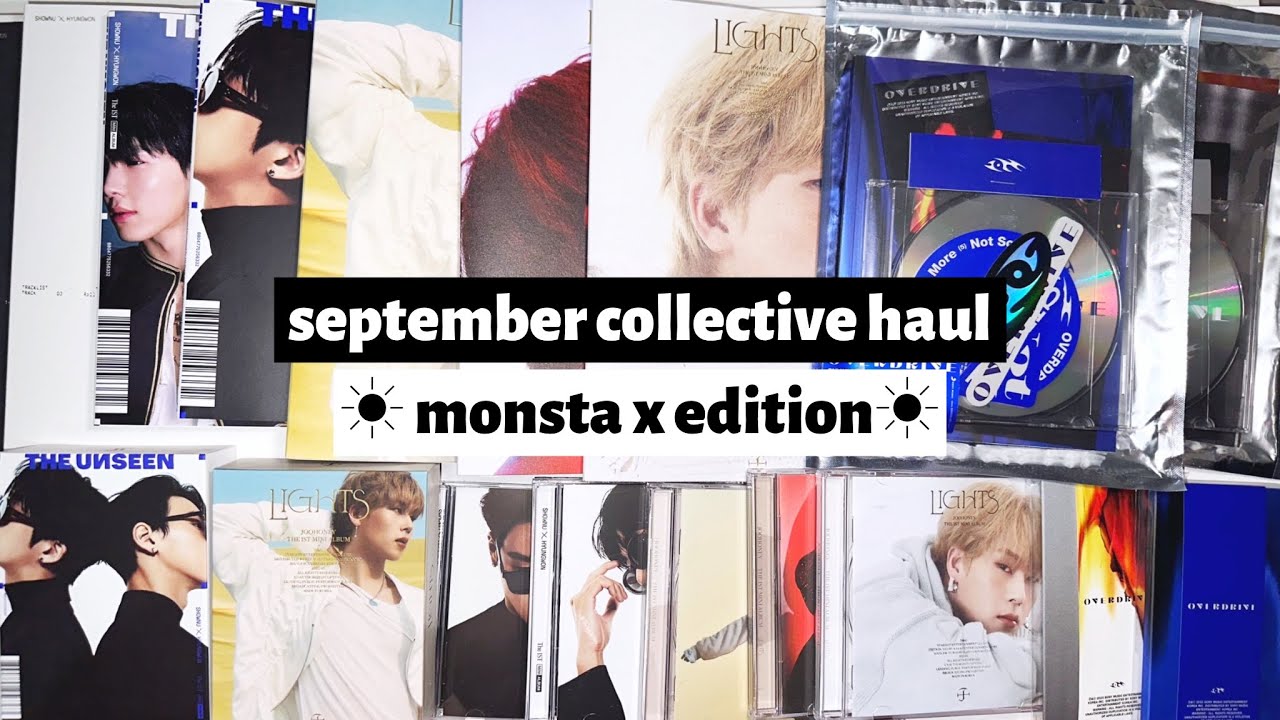 ☼ september collective haul ☀︎ monsta x edition: joohoney, i.m, & shownu x hyungwon ☼