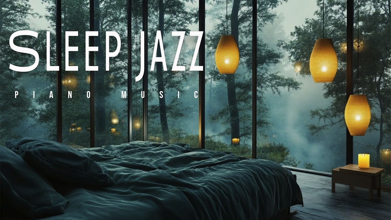 🌙 Sleep Jazz Piano Music 🎹🌲 Calm Forest Night Piano for Deep Sleep & Sweet Dreams
