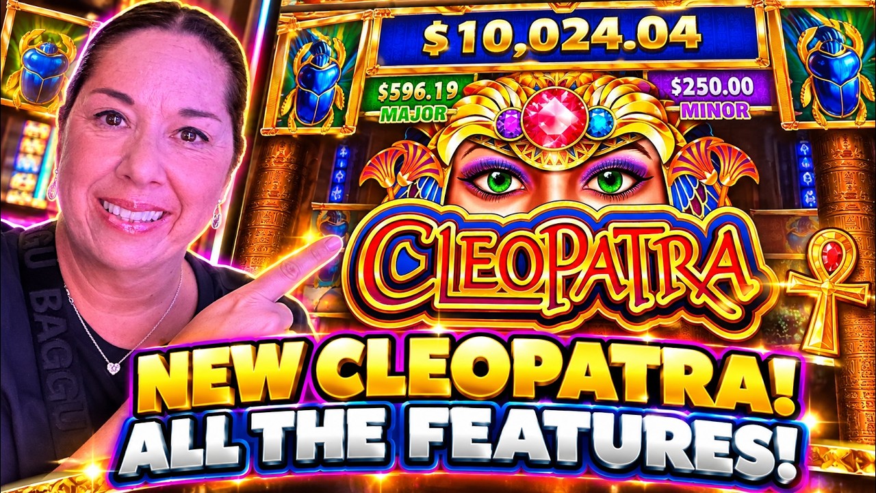 Slot Queen Tries the NEW Cleopatra & Unlocks EVERYTHING!