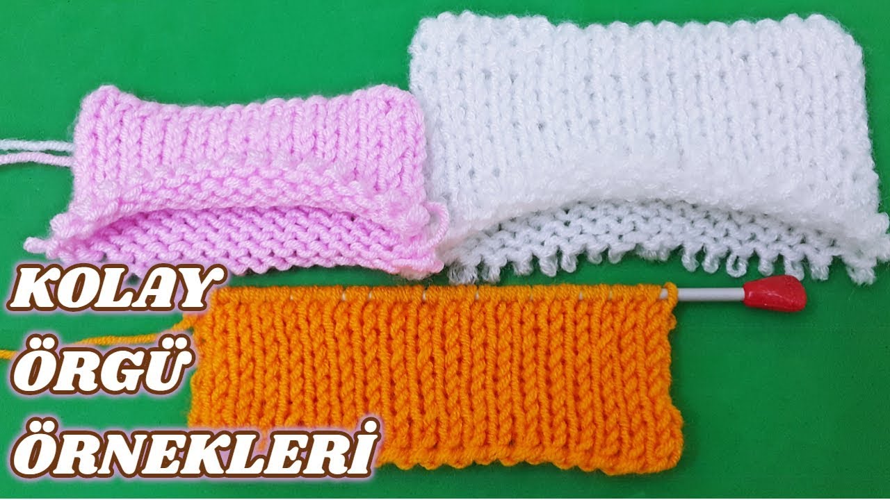 İki şiş ile çift taraflı örgü modeli yapımı - Çift lastik örgü yapılışı