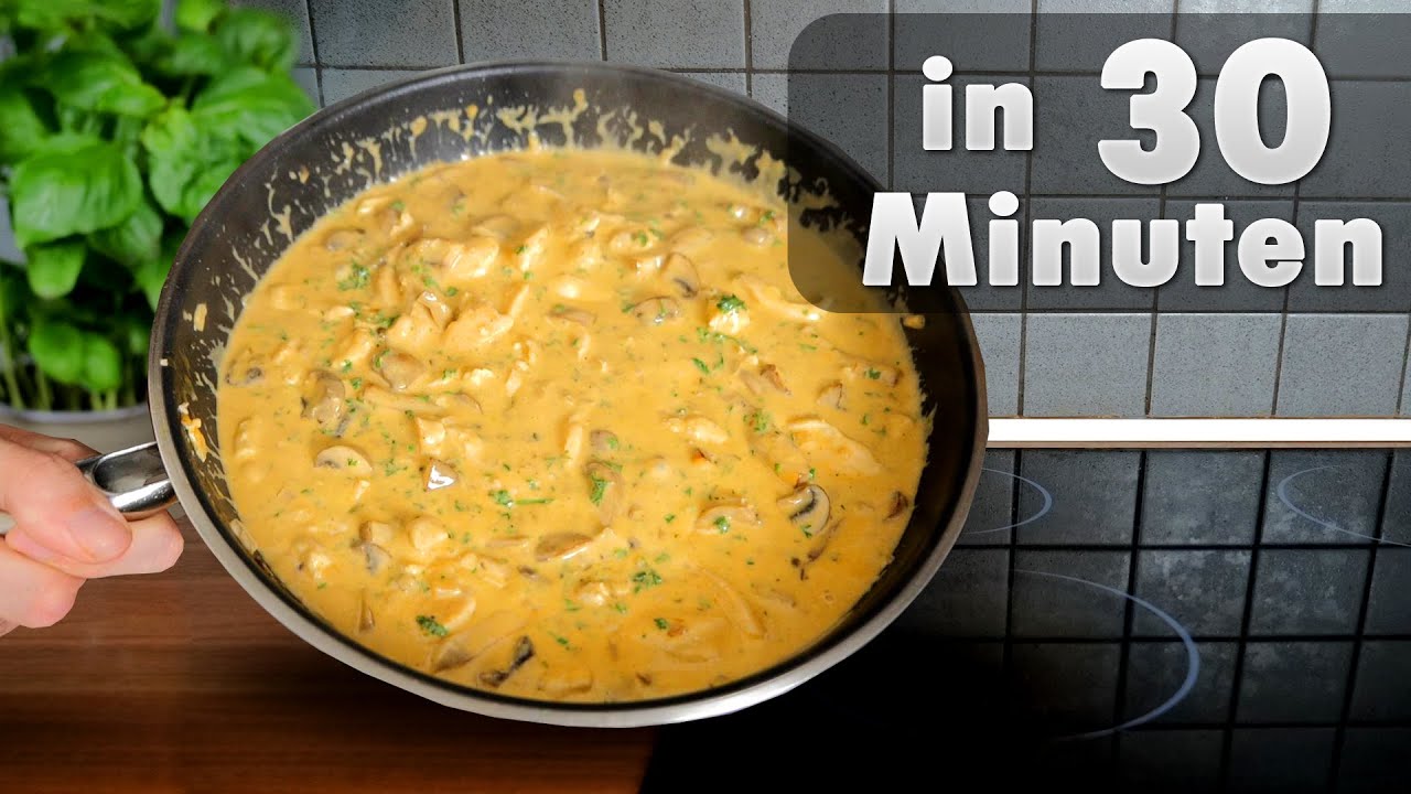 Hähnchen-Geschnetzeltes mit Champignons schnell und einfach zubereitet