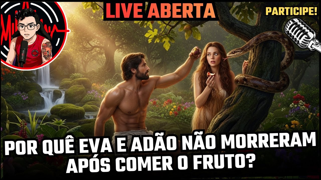 🔴 POR QUÊ EVA E ADÃO NÃO MORRERAM APÓS COMER O FRUTO? -LIVE ABERTA-