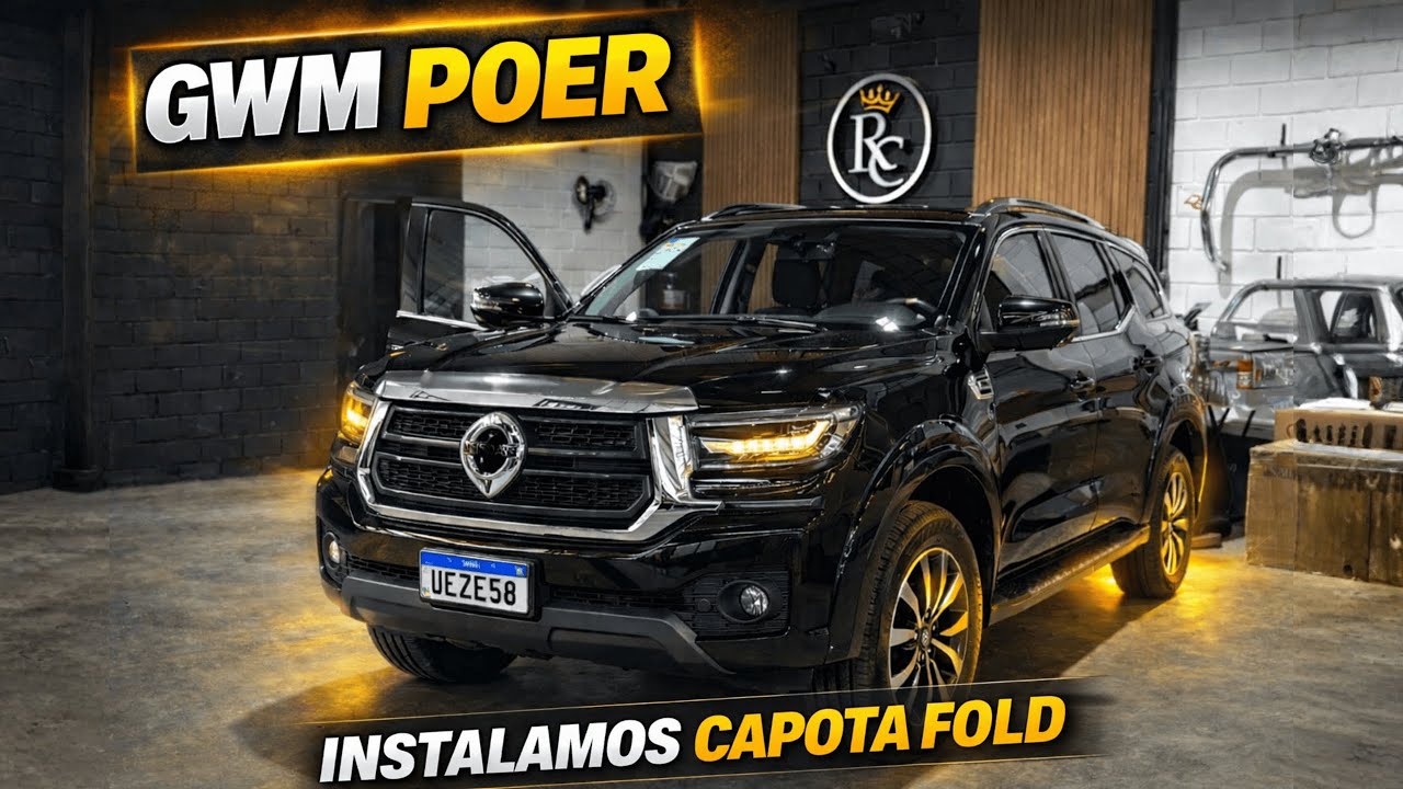 GWM POER Instalamos Capota Rígida Dobrável Fold Tapete de Caçamba Lâmpadas de Led e Muito Mais!