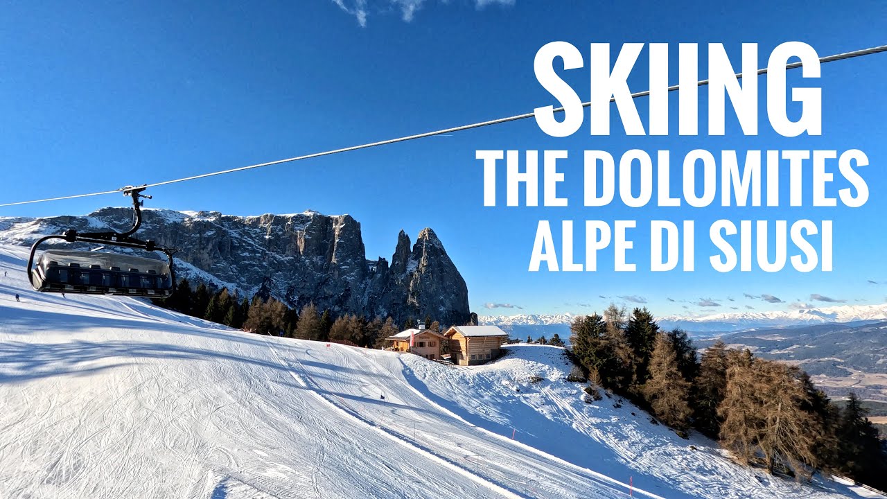 Dolomites Skiing | Alpe Di Siusi Ski Area Skiing 2026 | Sunny Day in the Dolomites | Italy Skiing