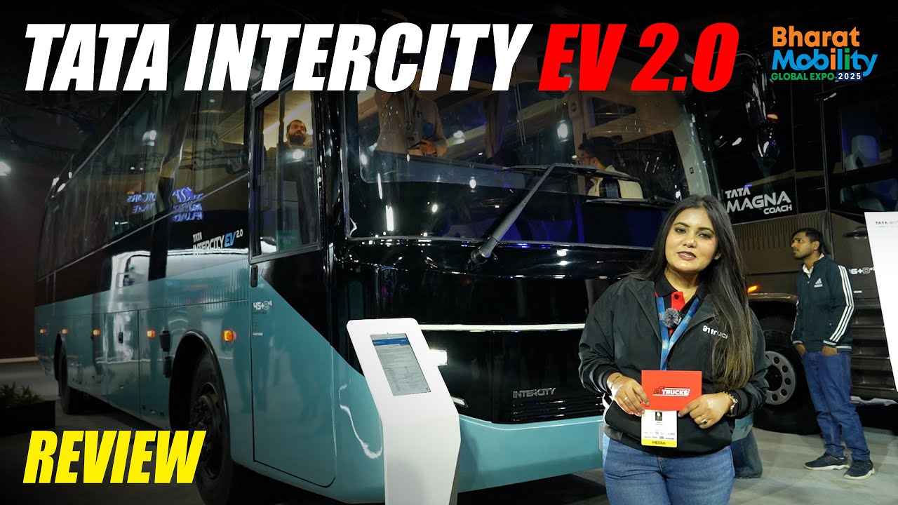 2025 Tata Intercity EV 2.0 Bus Unveiled | All details| Hindi Review | Auto Expo 2025 #tata #91trucks