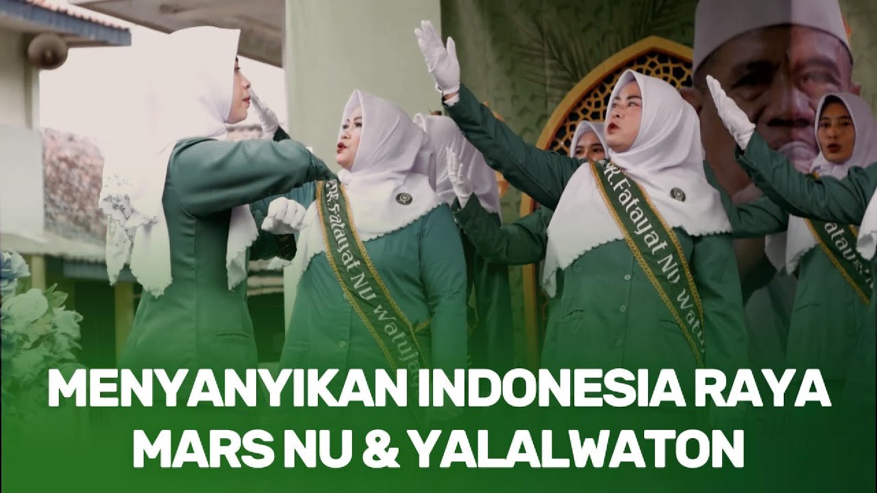 Menyanyikan Lagu Indonesia Raya – Pengajian Umum Desa Watujaya