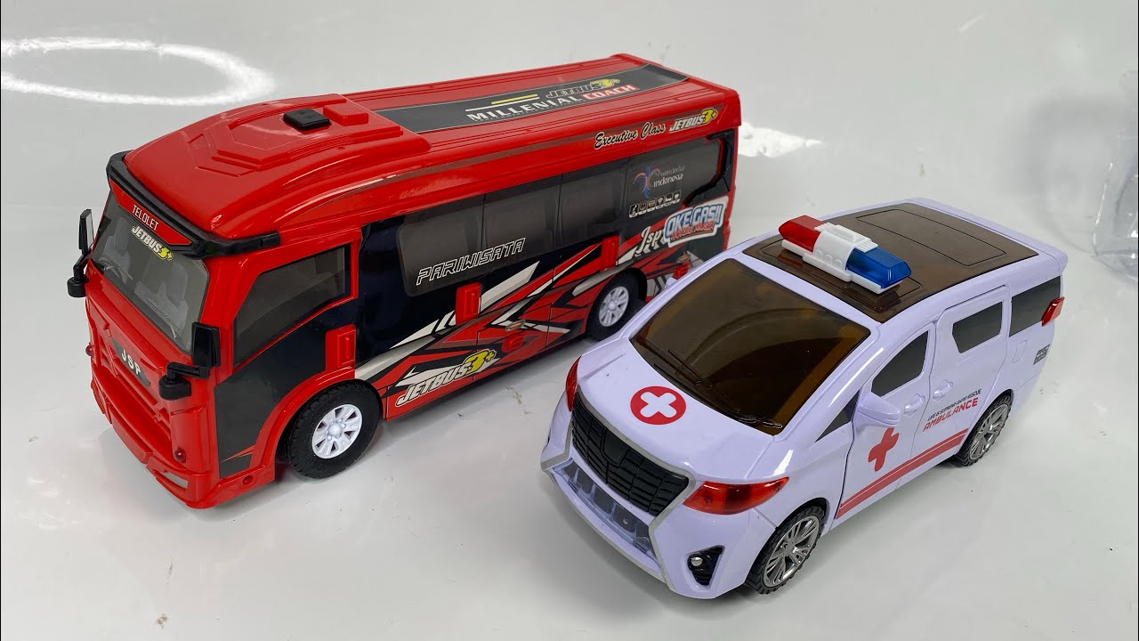 Unboxing Rc Sport Car Racing, Rc Ambulance Avehucle, Ambulance Open The Door, Jetbus om telolet