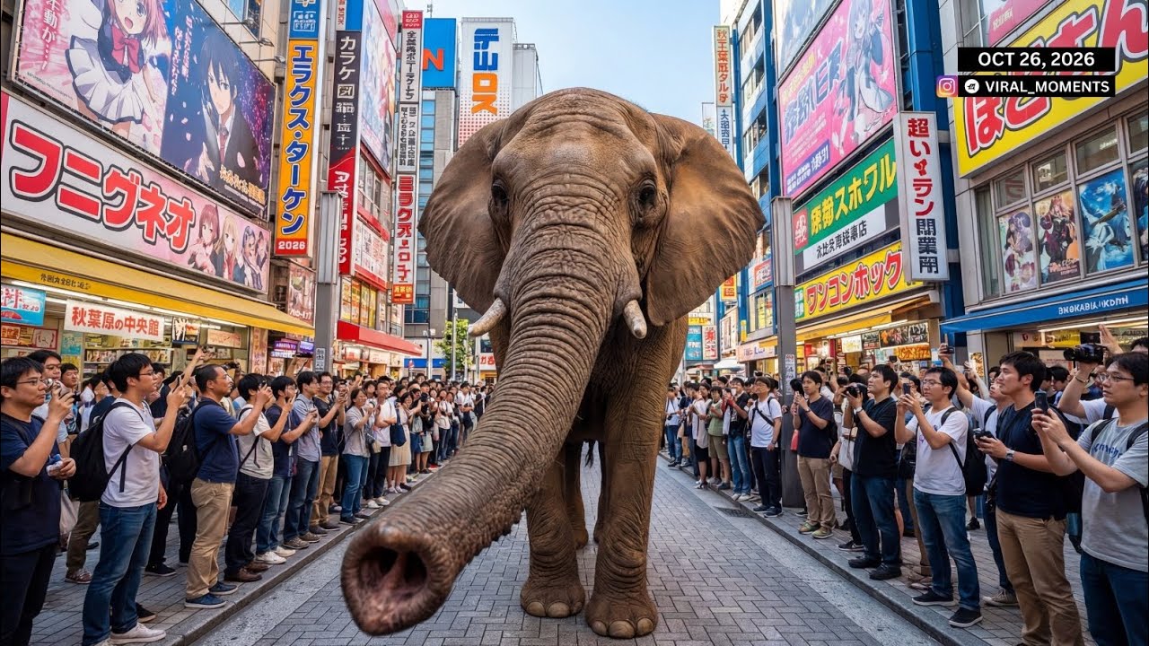 UNBELIEVABLE! 🐘 Wildlife Takes Over Japan Streets (Full Footage)
