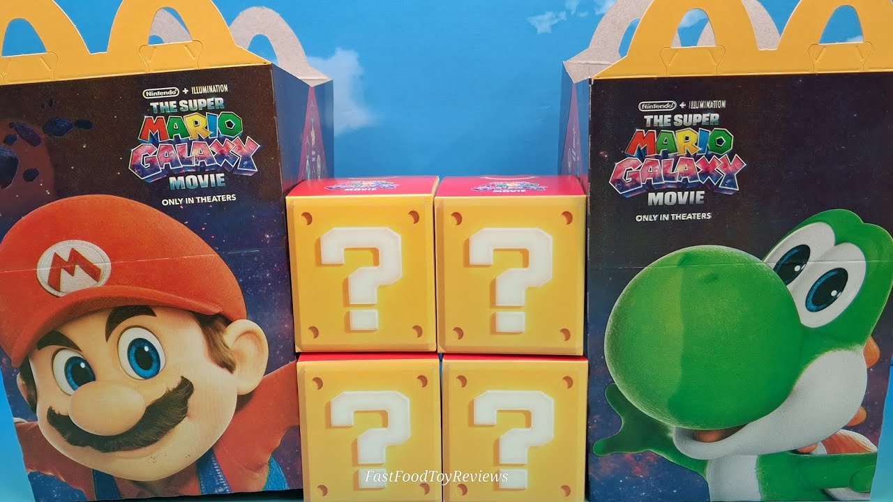 Коллекционные предметы из набора Happy Meal по фильму &laquo;Супер Марио Галактика&raquo; от McDonald's (2026...