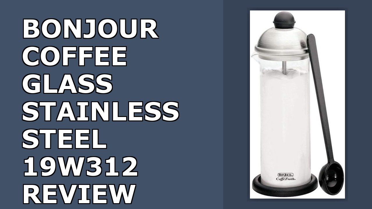 BonJour Coffee Glass and Stainless Steel Manual Milk Frother, 16-Ounce, Caffé Froth Monet Review