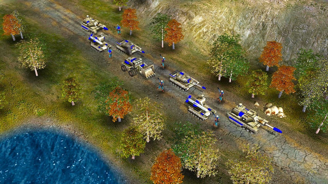 C&C GENERALS ZH (MISSIONS IMPOSSIBLE) a smart toxic airplanes and trucks bomb attack by the AI