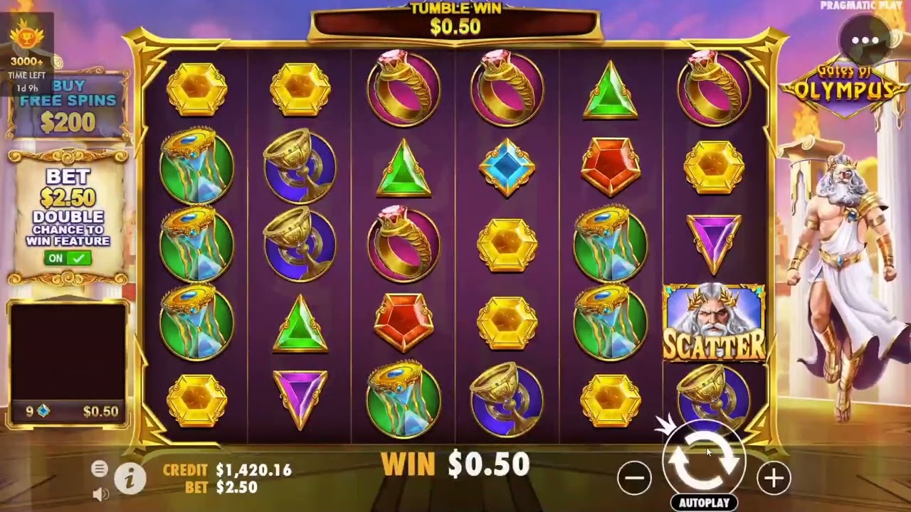 Gates Of Olympus - $2.50 - HUGE BASE GAME HIT!!!!!!!!