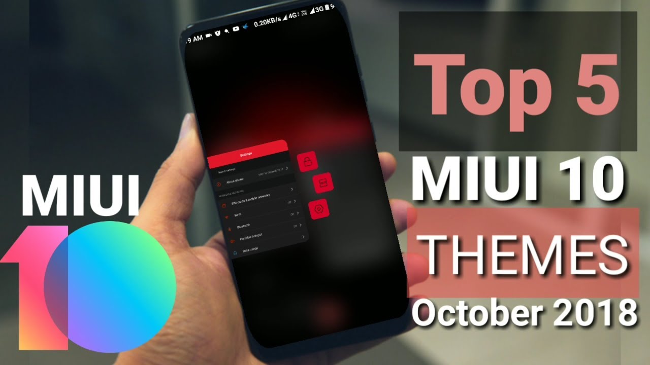 Top 5 new miui 10 themes october 2018