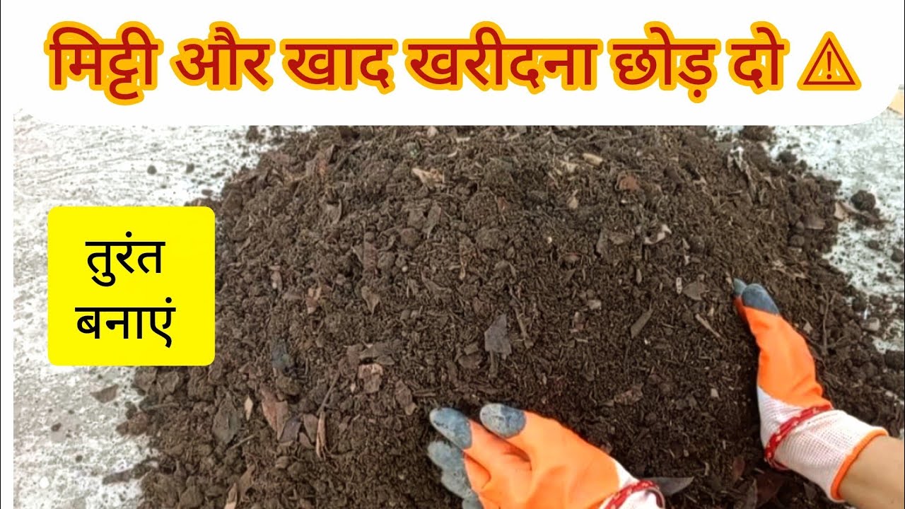 🟢 ना खाद खरीदो ना मिट्टी ⚠️झटपट तैयार करें  सभी पोषक तत्वों से भरपूर पत्तियां की खाद 🌿