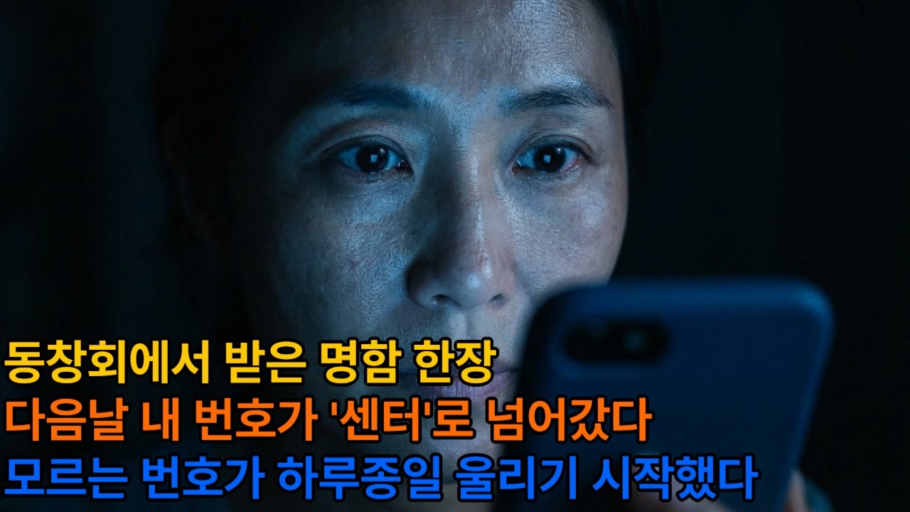 동창회에서 받은 명함 한장, 알고 보니 다단계 상위라인이 동창