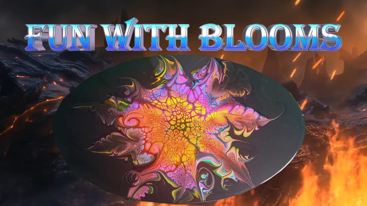 #413 Acrylic Pouring 4 Different  Radial Swipes & Blooms@kreationsbykristey