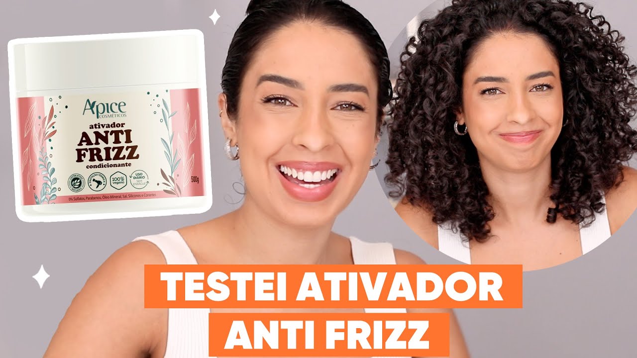 TESTEI O CREME ANTIFRIZZ DA APICE NO MEU CABELO CACHEADO | JULIANA LOUISE