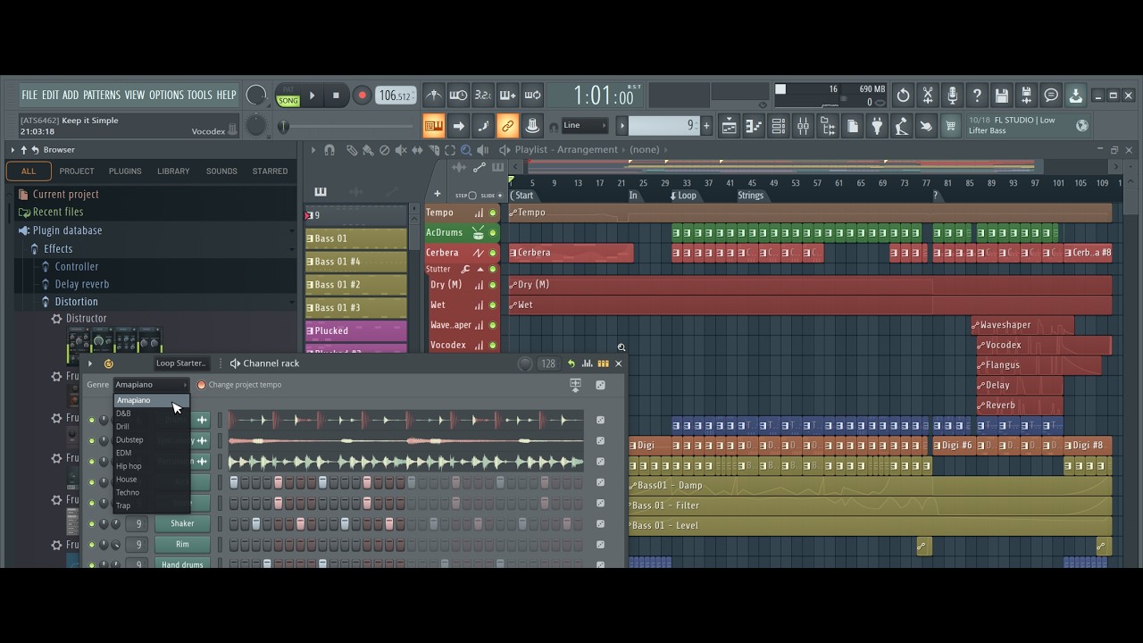 Шаблон записи FL Studio