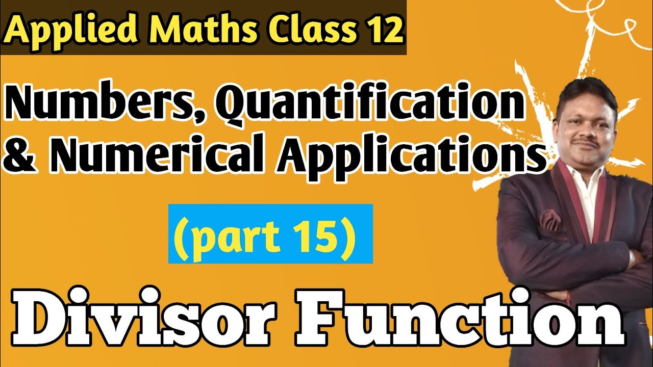 divisor function | Number theory chapter 1 applied maths class 12 | Gaur classes