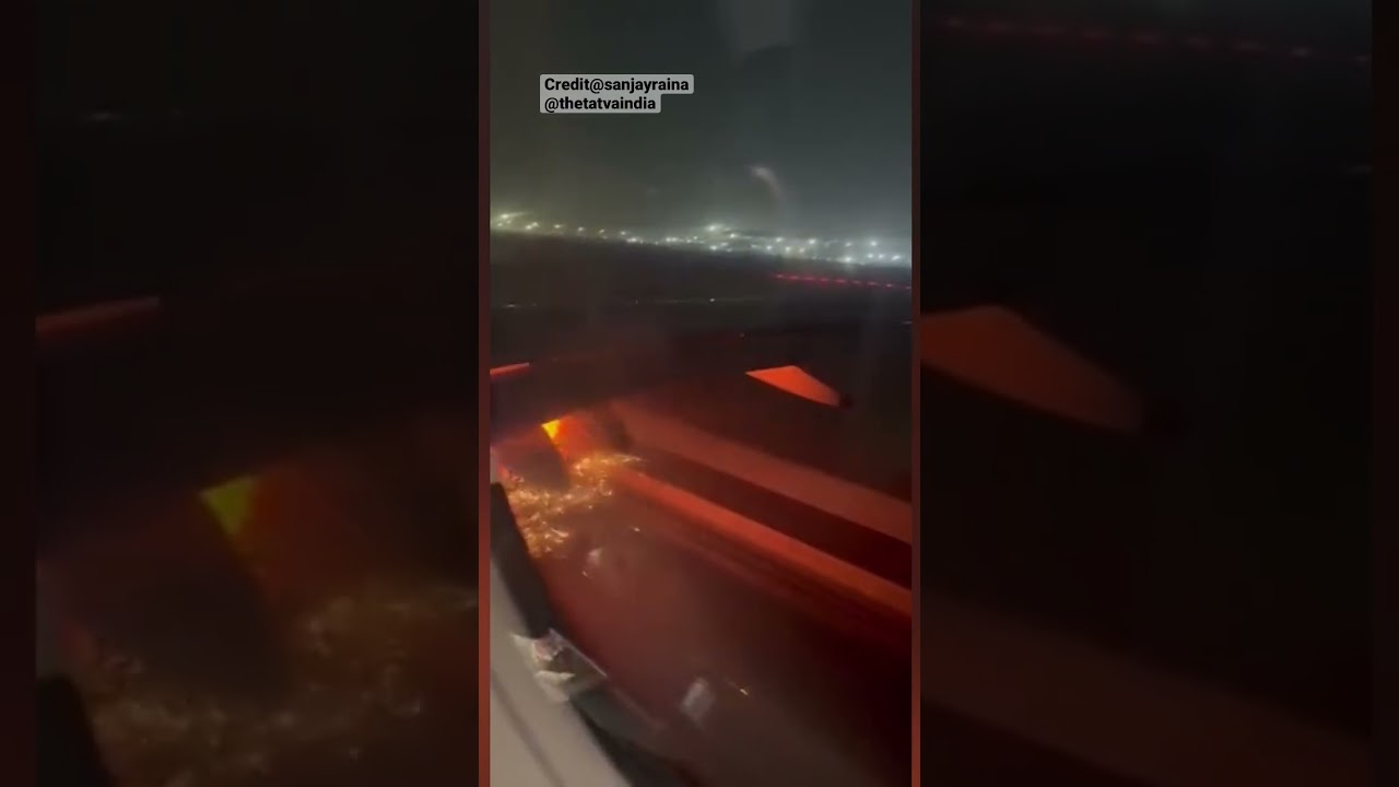 MOMENT IndiGo aircraft declared emergency at Delhi airport as engines caught fire during take-off