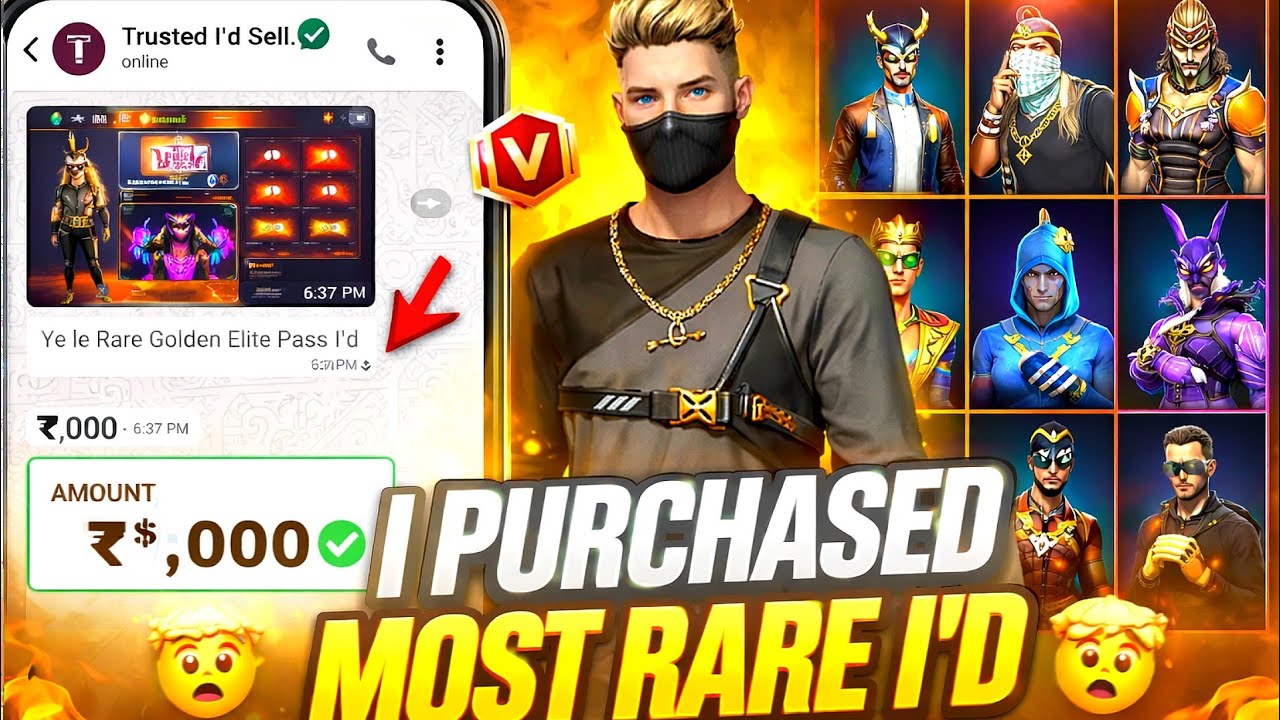 PUBG Player Bought Free Fire MOST RARE ID For Youtube Videos 😲🤩 || Riteek Gaming 
