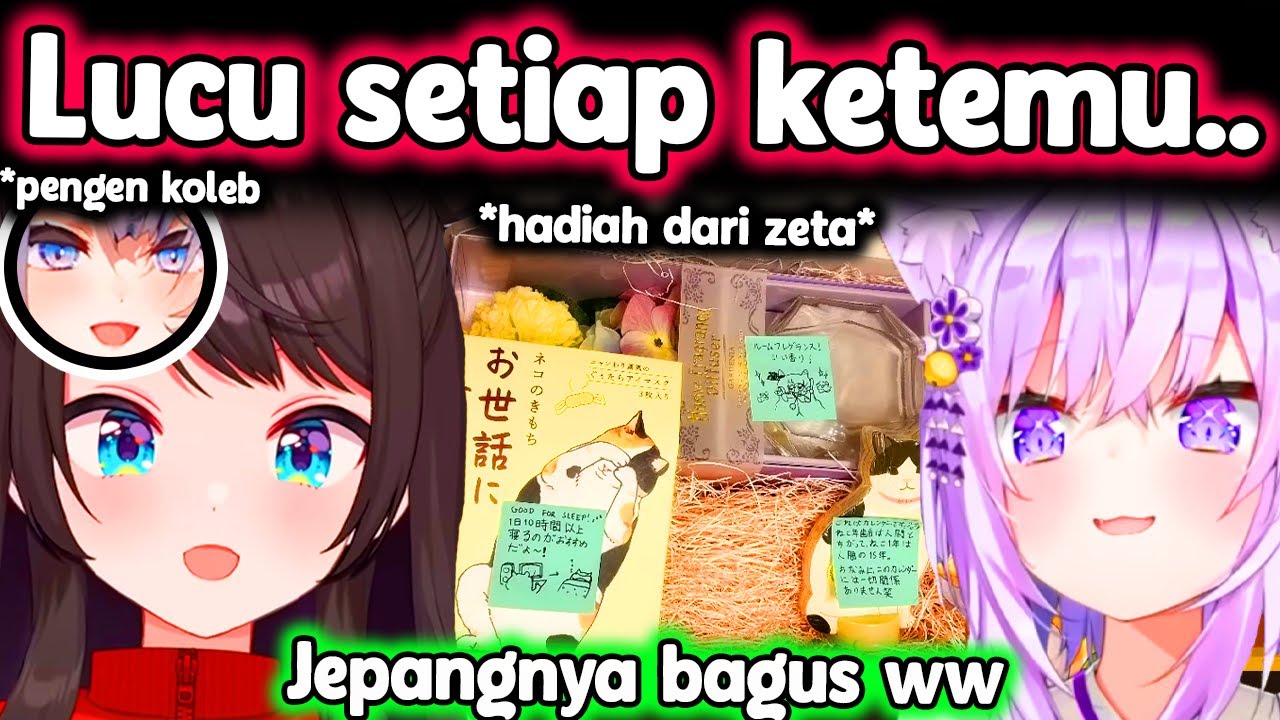 Субару и Окаю получают подарки от Зеты, они такие милые при каждой встрече...【Hololive】