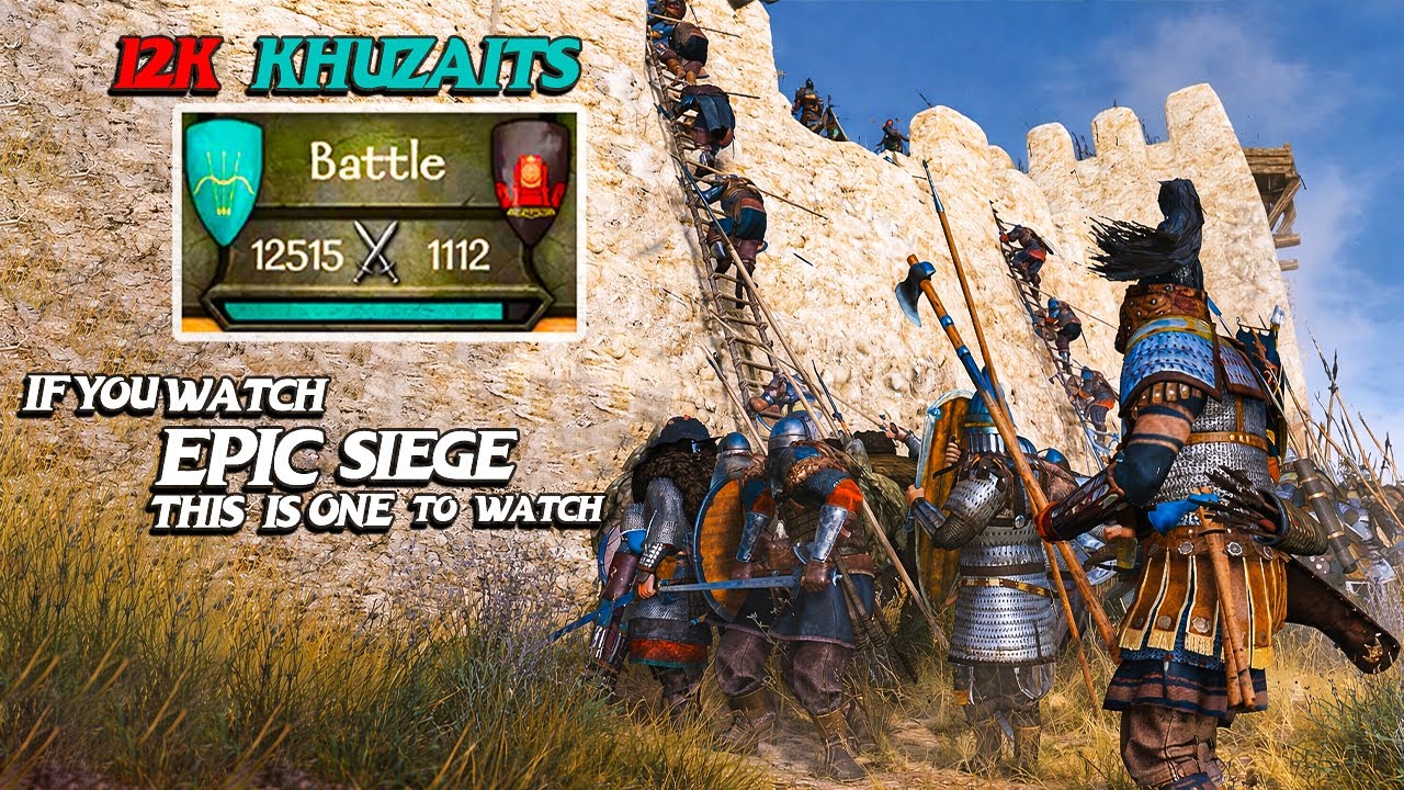 12000 Khuzait Khans Guard Vs 1000 Man |The Most Epic Bannerlord Siege Ever ||Mount & Blade 2 Tactics