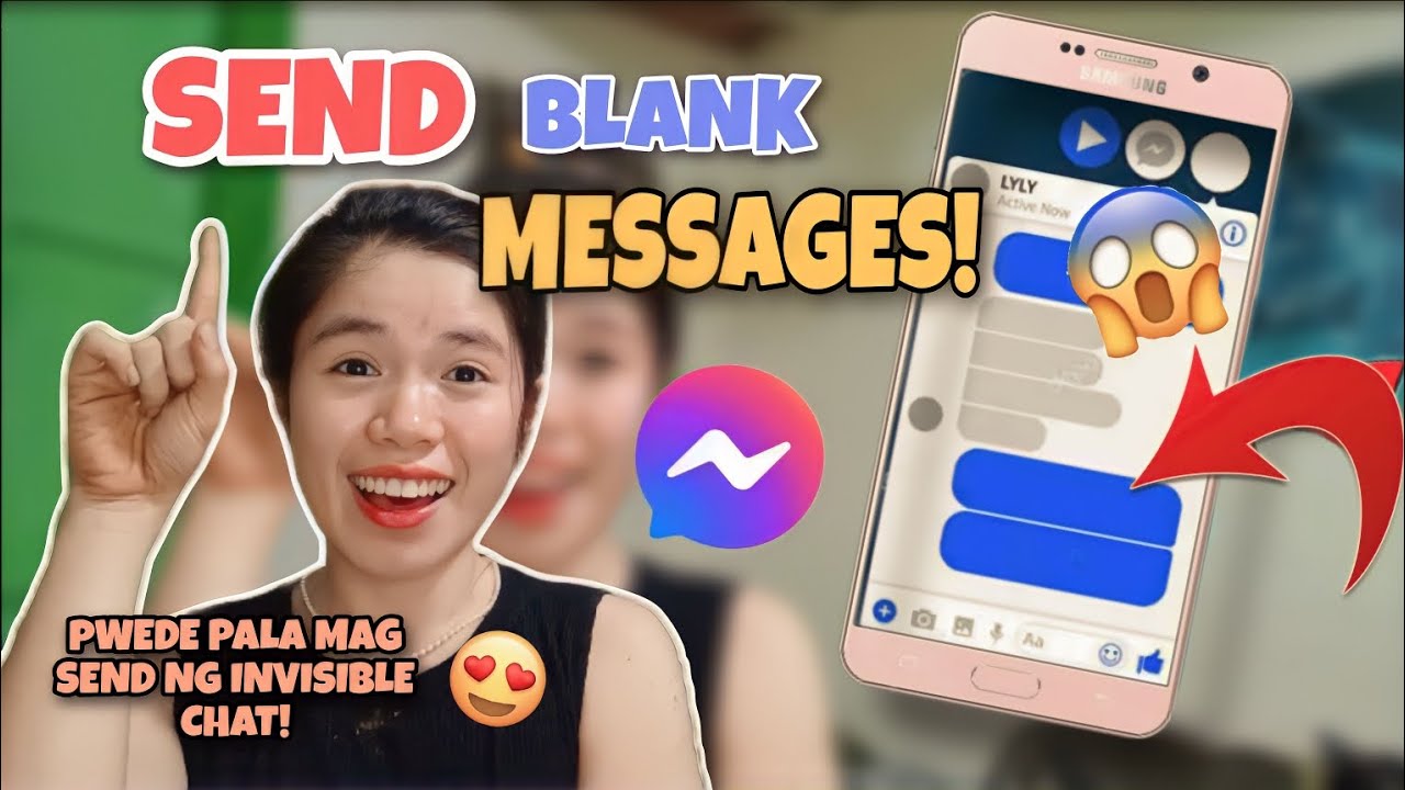 PAANO MAG SEND NG BLANK MESSAGE OR INVISIBLE CHAT || how to send blank message on messenger