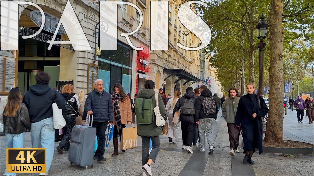 [🇫🇷Paris 4K HDR] Paris Before the Mass Protests / Champs-&Eacute;lys&eacute;es One Day Before  23/October/2026