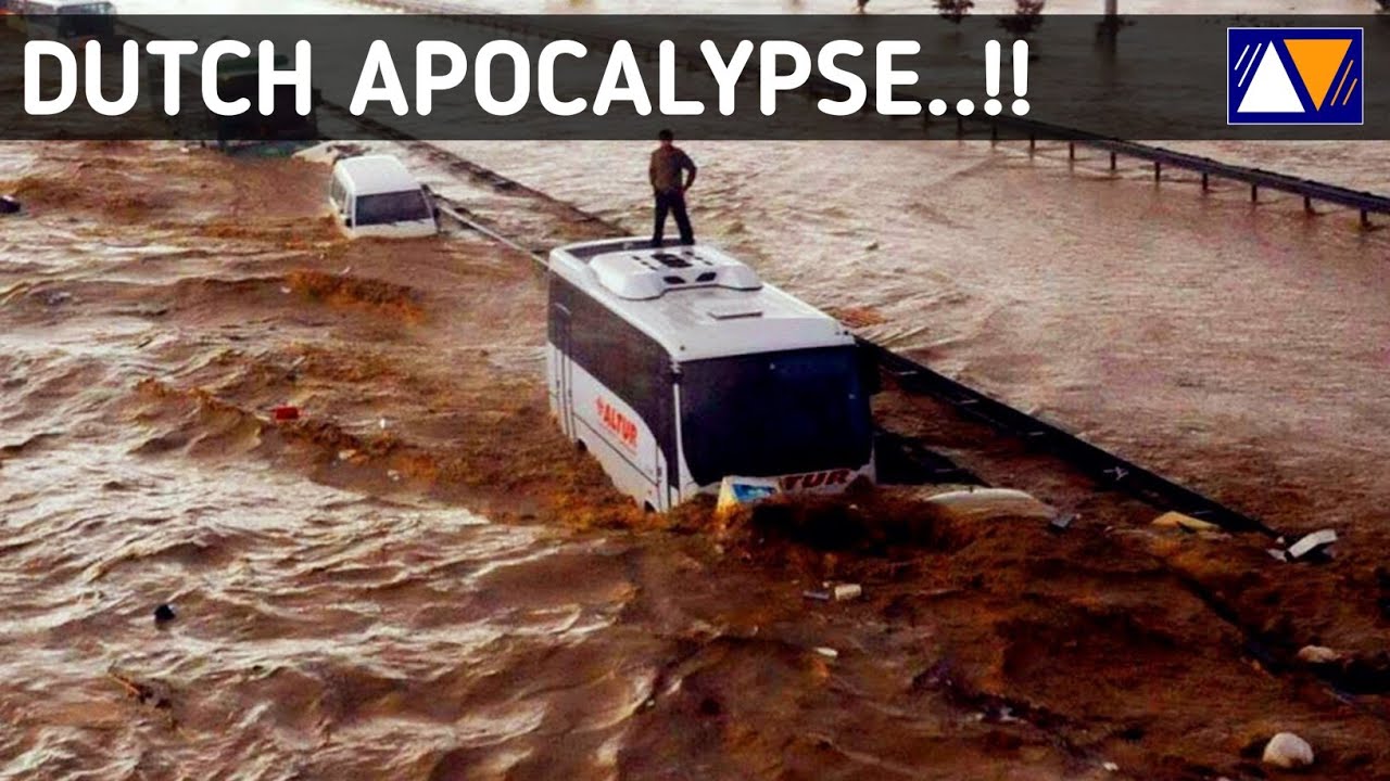 Netherlands is sinking..!! Ravages flood hit Netherlands. Nederland zinkt.