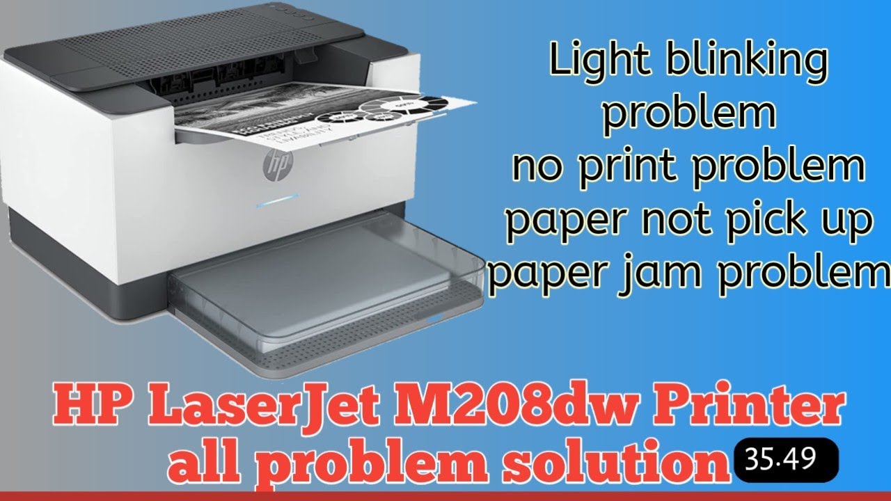 HP LaserJet M208dw Printer  Yellow light blliking problem #hpprinter #lightblinking #noprintproblem