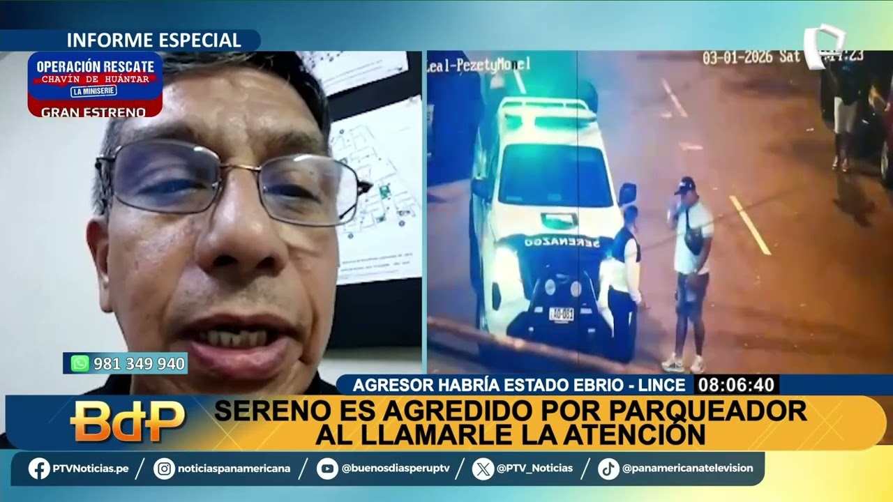 Sereno es brutalmente agredido por parqueador en Lince: sujeto habría estado ebrio