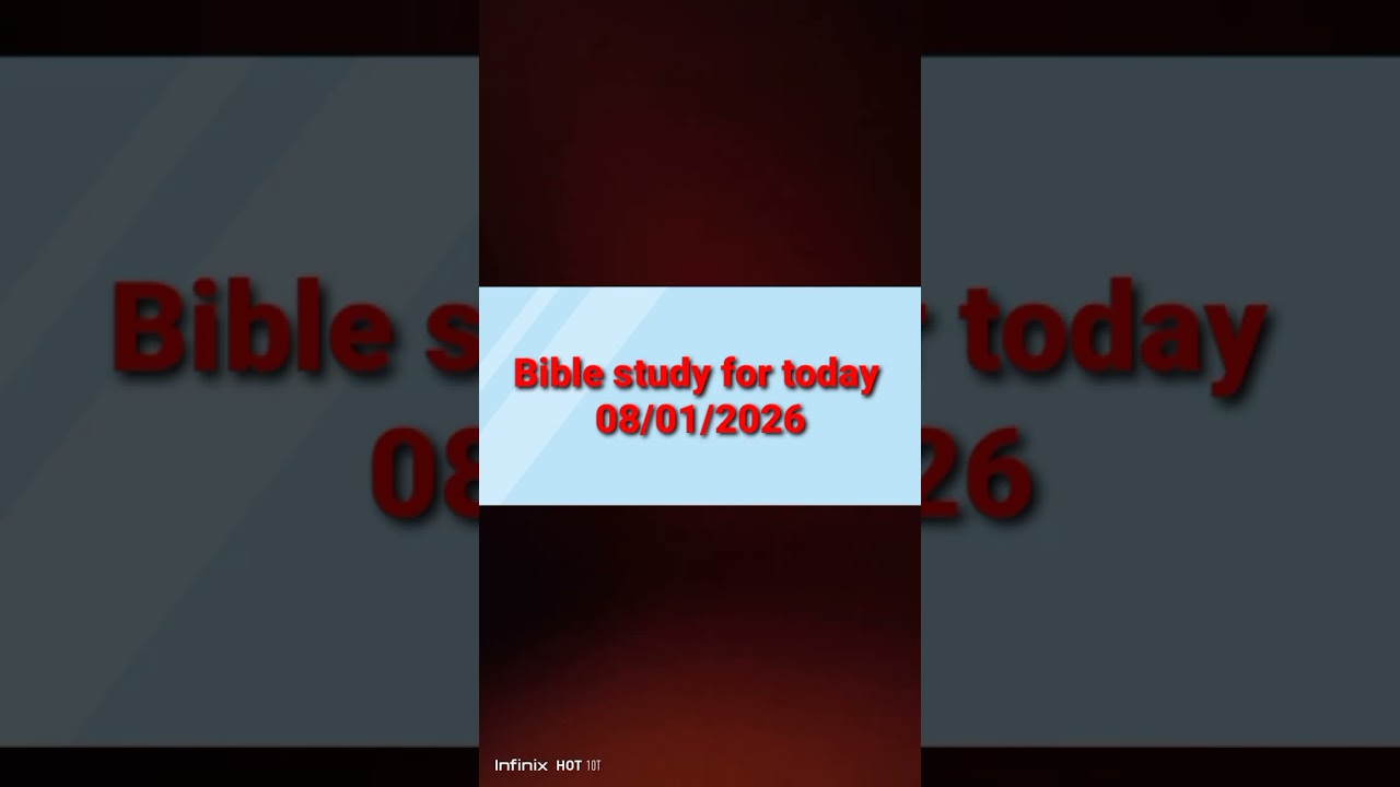 Bible study 8/1/26