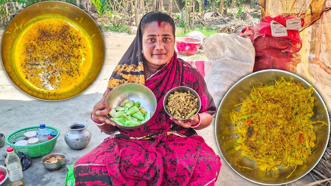😱 বউয়ের হাতে নিরামিষ স্পেশাল! ঝিঙে-আলু কাজুবাটা আর মোচা-সজনে ঘন্টে জমে গেল ভাত 🍲🤤