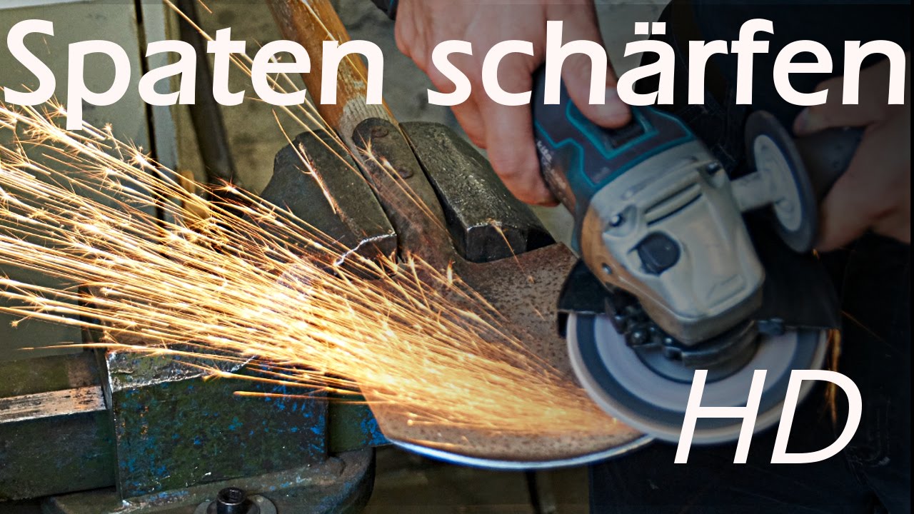 Spaten richtig schärfen