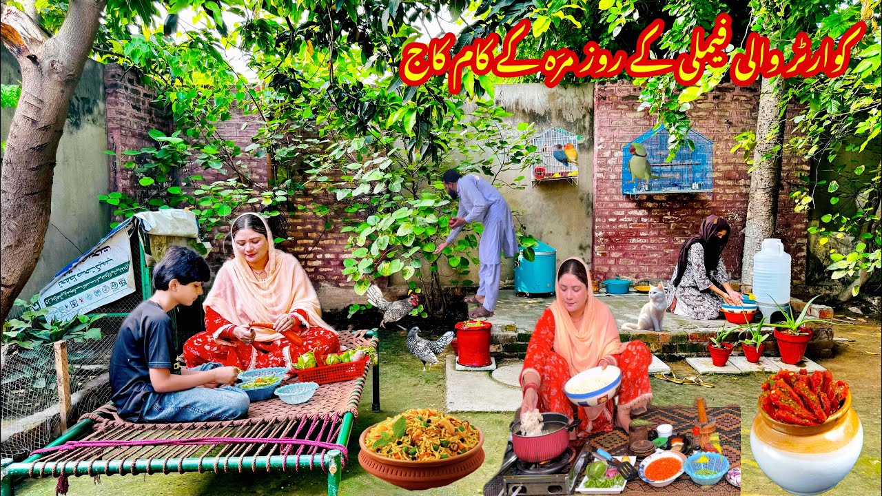 Rural Life|Quarter Wali Family Ki Special Routine|Veg Biryani|Green Chilli Pickle Complete Recipe|Pk