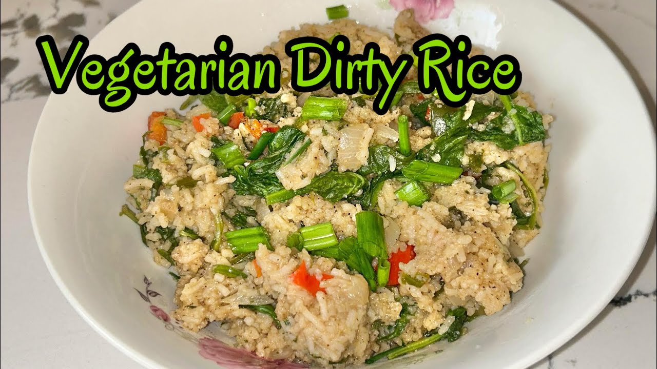 Vegetarian Dirty Rice - Louisiana Creole Vegetarian Dirty Rice Recipe - Full Of Fresh Vegetables 🥗🧅🧄