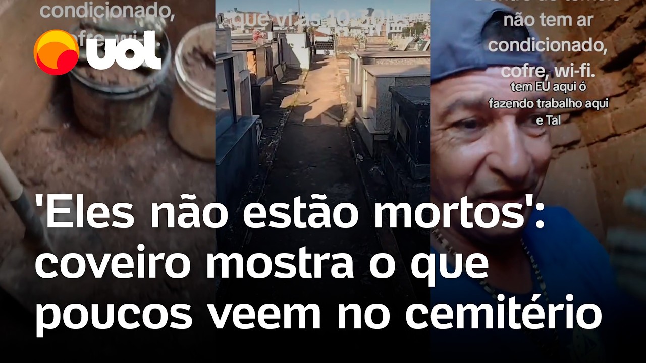 Coveiro mostra o que poucos veem dentro do cemitério; vídeos viralizam: 'Eles não estão mortos'