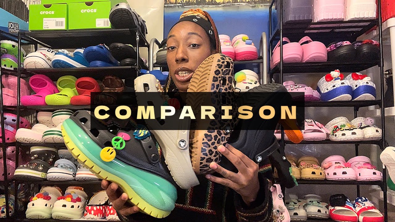 #Crocs Versus Classic + Bella x Mega Crush & Platform #bellacros #megacrushcrocs #platformcrocs