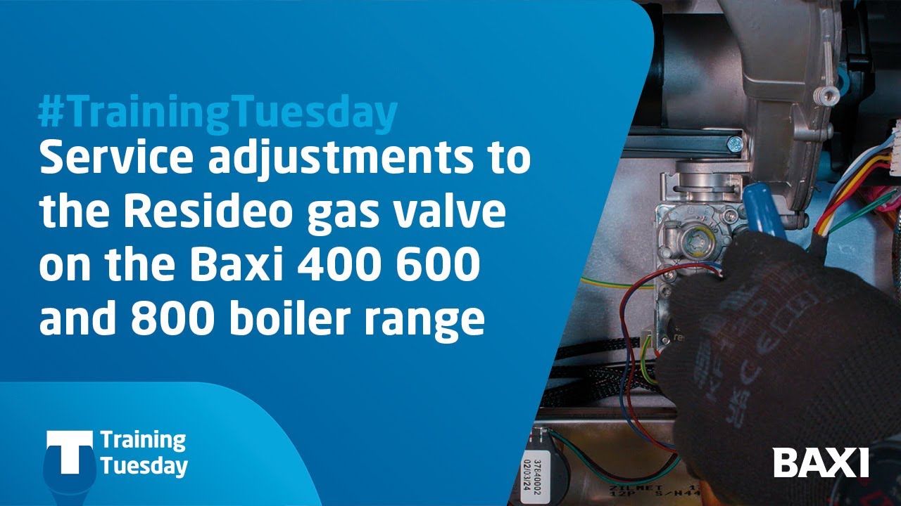How to do service adjustments to the Resideo gas valve on the Baxi 400, 600 and 800 boiler range